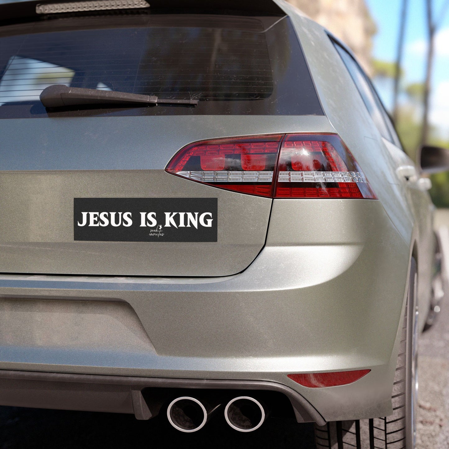 Jesus is King Car Magnets,  Vehicle Decor, Christian Car Accessories, Inspirational Gifts, Faith-Based Reminders