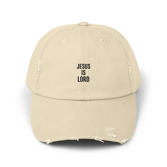 Jesus Is Lord Distressed Hat