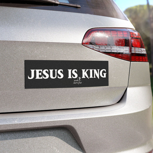 Jesus is King Car Magnets,  Vehicle Decor, Christian Car Accessories, Inspirational Gifts, Faith-Based Reminders