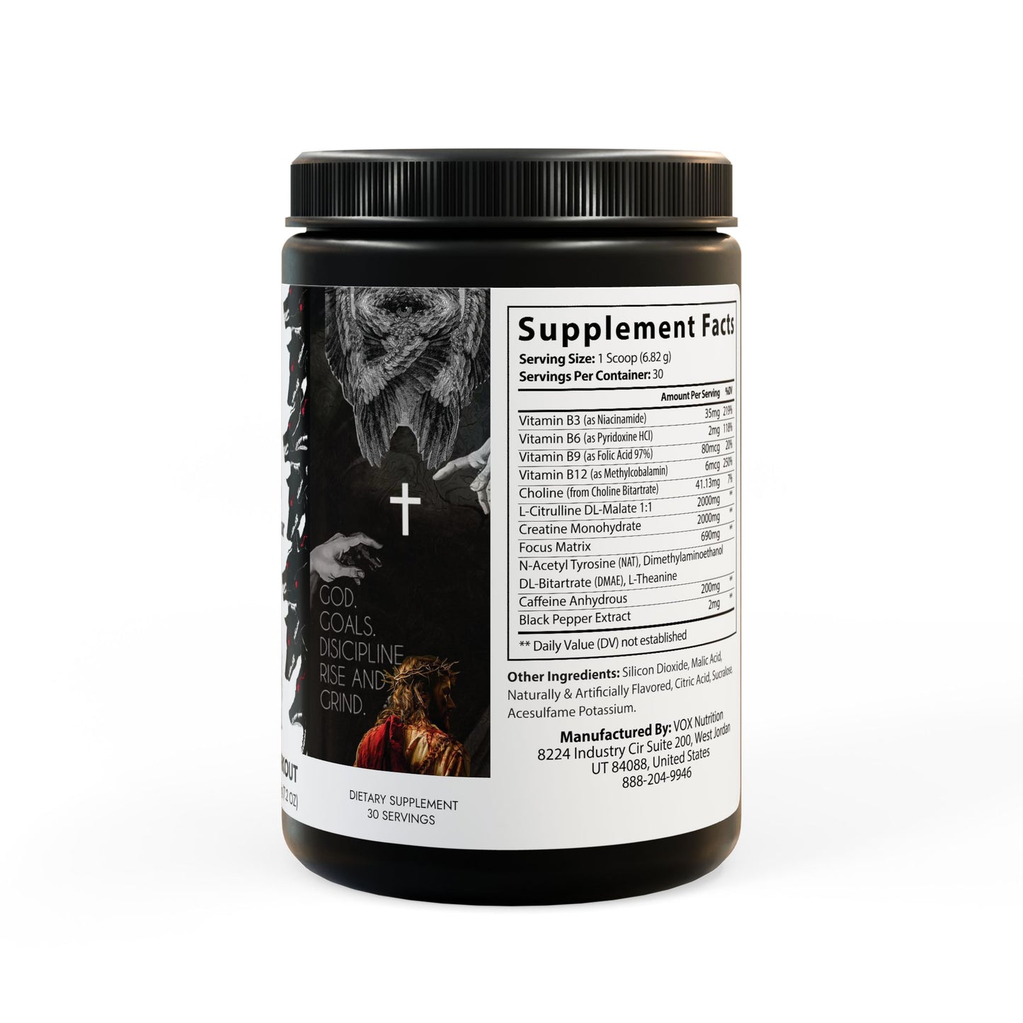 (Faith Over Fear) Pre-Workout Supplement, Fruit Punch (204g, 7.1oz)