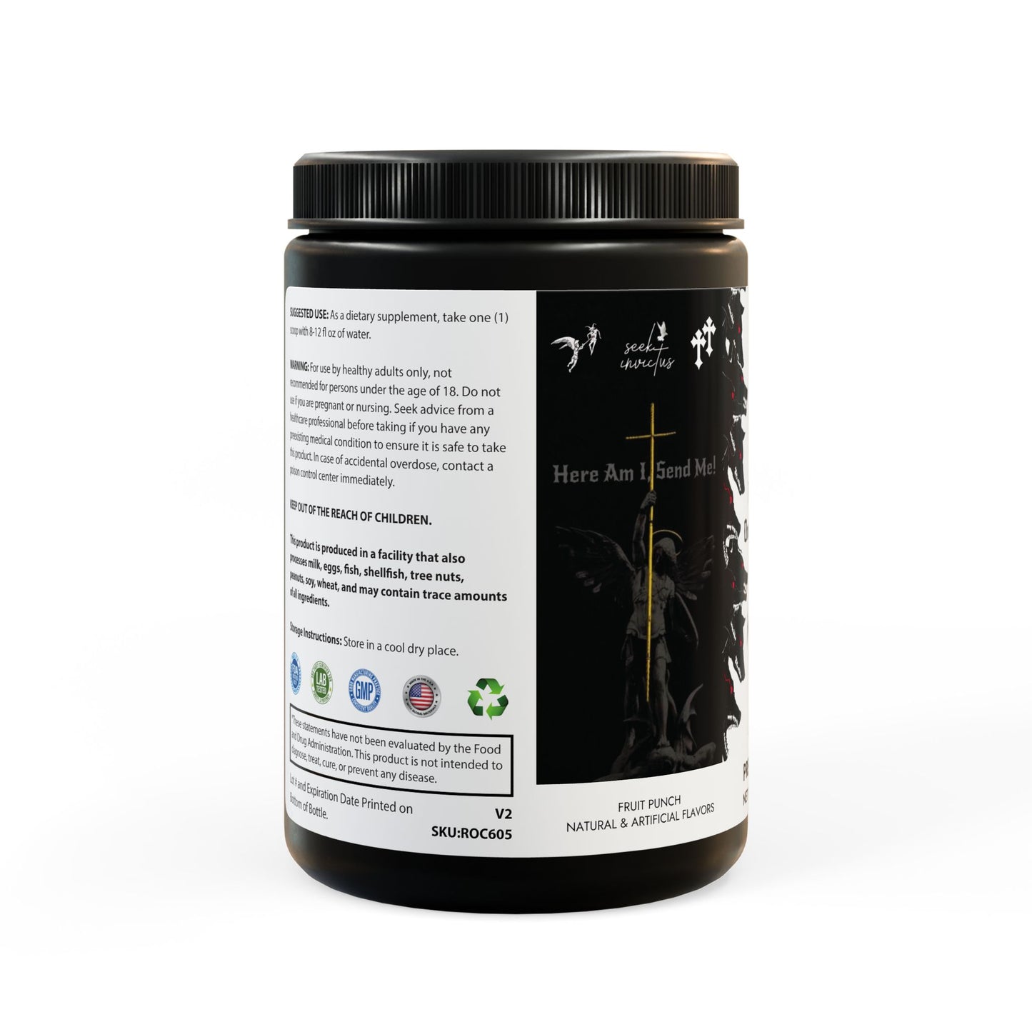 (Faith Over Fear) Pre-Workout Supplement, Fruit Punch (204g, 7.1oz)