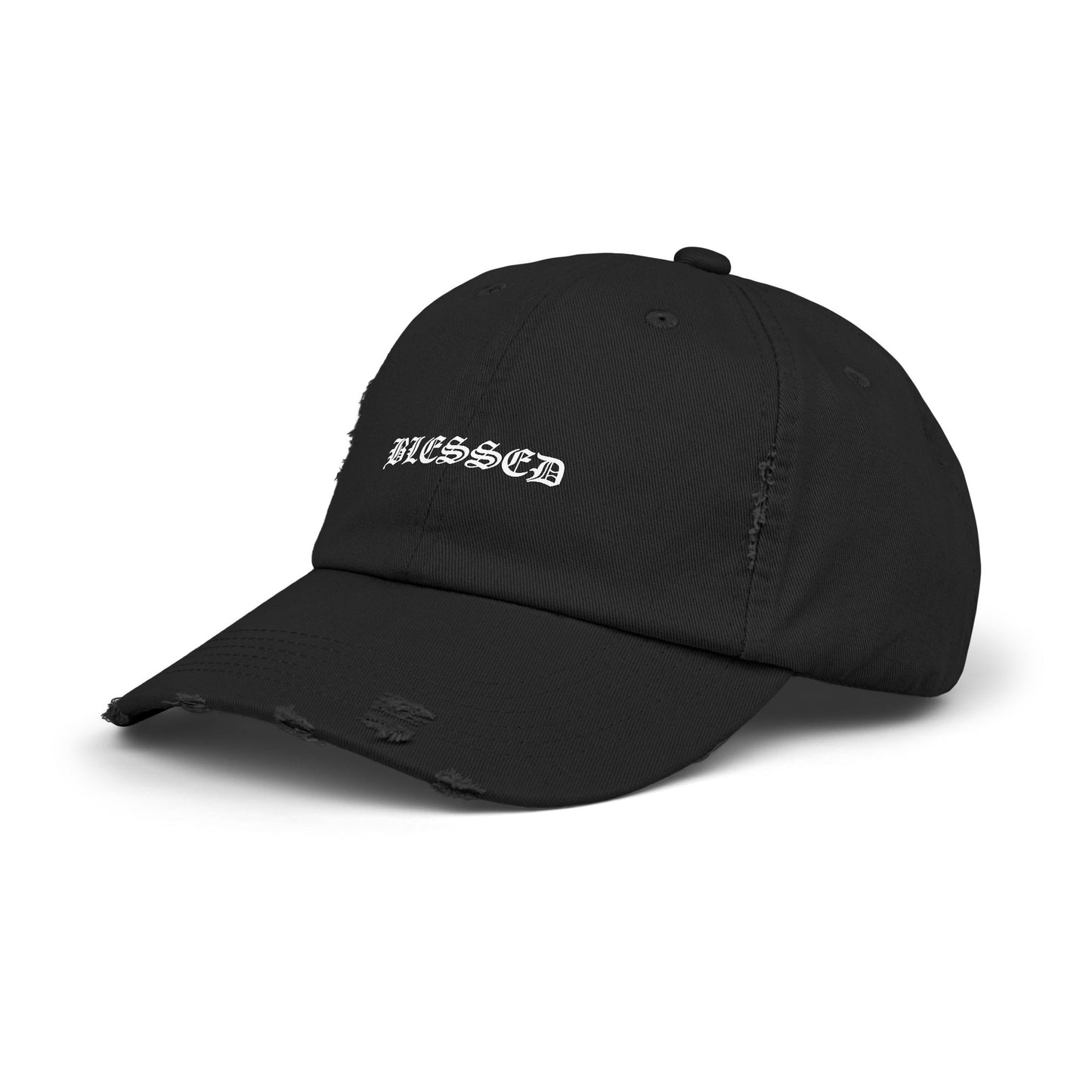 Distressed 'Blessed' Cap