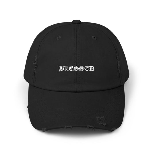 Distressed 'Blessed' Cap